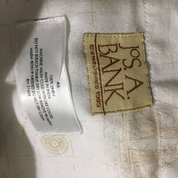 Jos A. Bank 100% Linen Shorts Size 46 - Picture 5 of 5